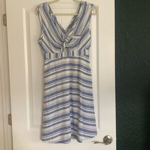 Anthropologie Maeve Bon Vivant Striped Linen Dress